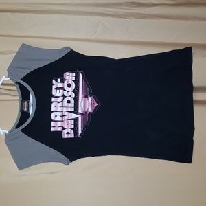 Harley Davidson cap sleeves t-shirt. Size Small